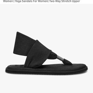 Sanuk Women's Black Yoga Sling Sandals